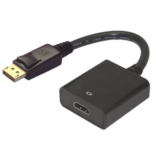 Adaptor, convertor Displayport (DP) tata la HDMI A mama, cu cablu de 0.1m, rezolutie maxima 4K 30Hz, unidirectional